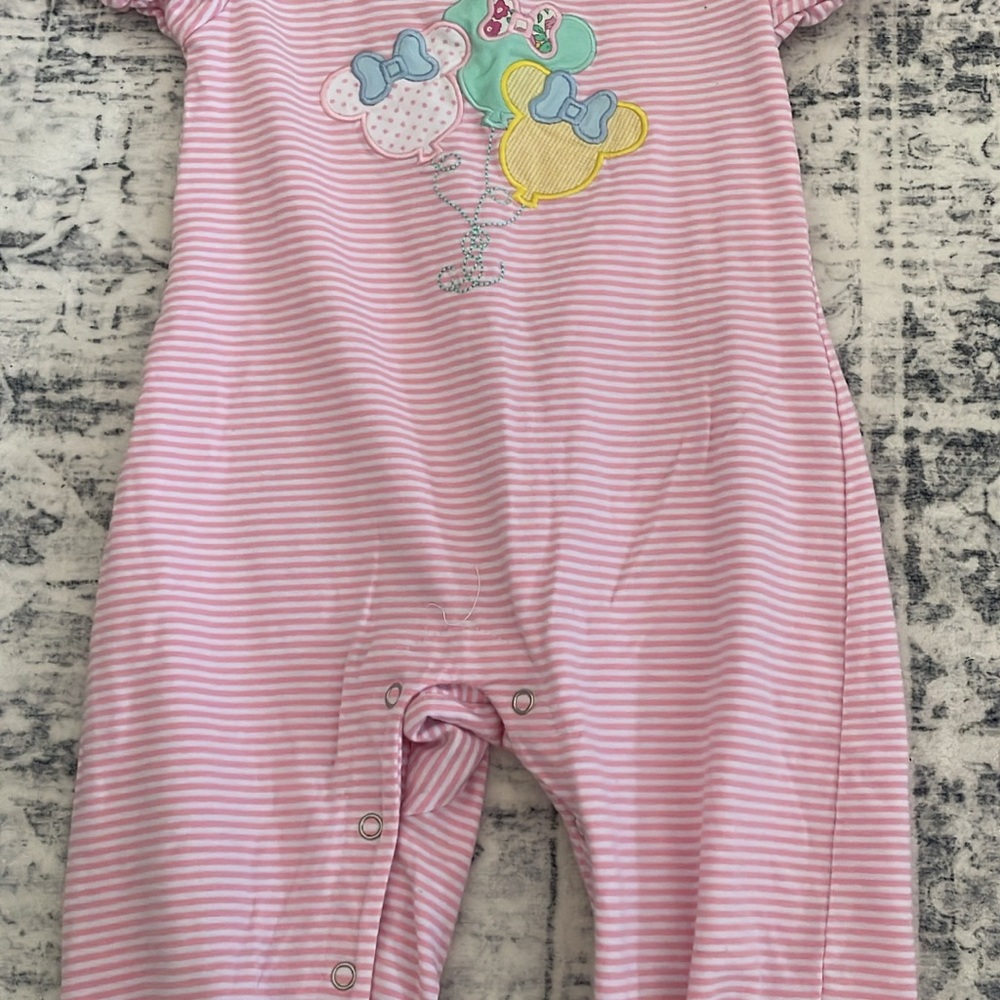 Pink Striped Kids One Piece